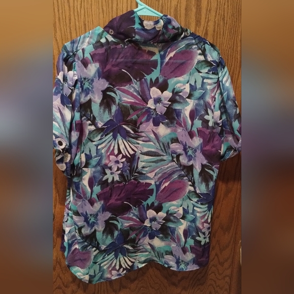 Dress Barn retro jacket-style top with shoulder pads! - Picture 3 of 10